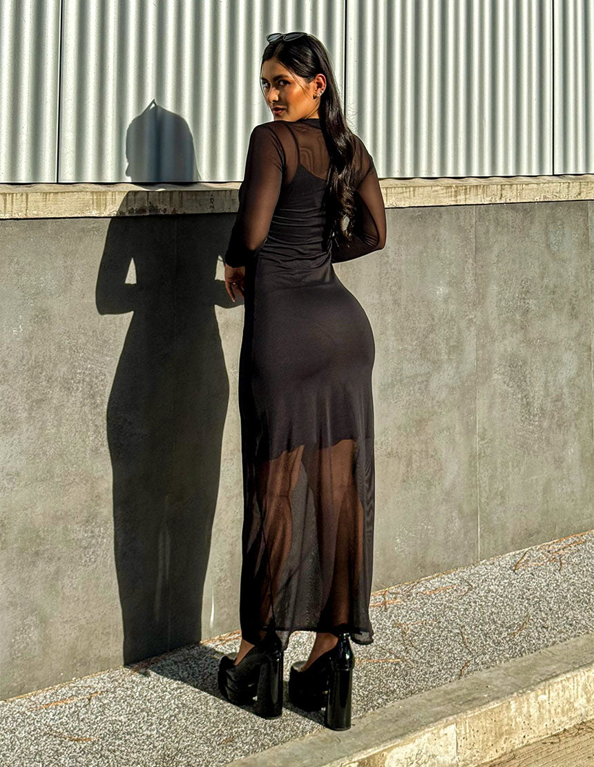 Vestido Largo Mesh Antonia